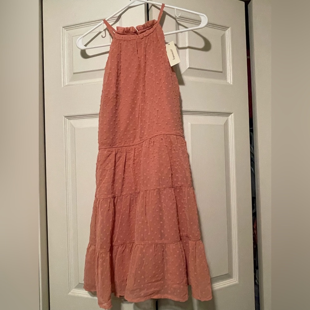 NWT Francesca’s Peach Halter Dress